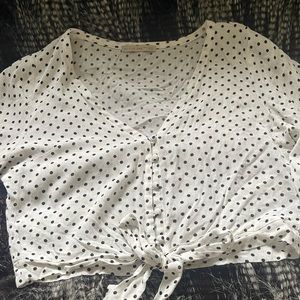 Wide sleeve rib shirt